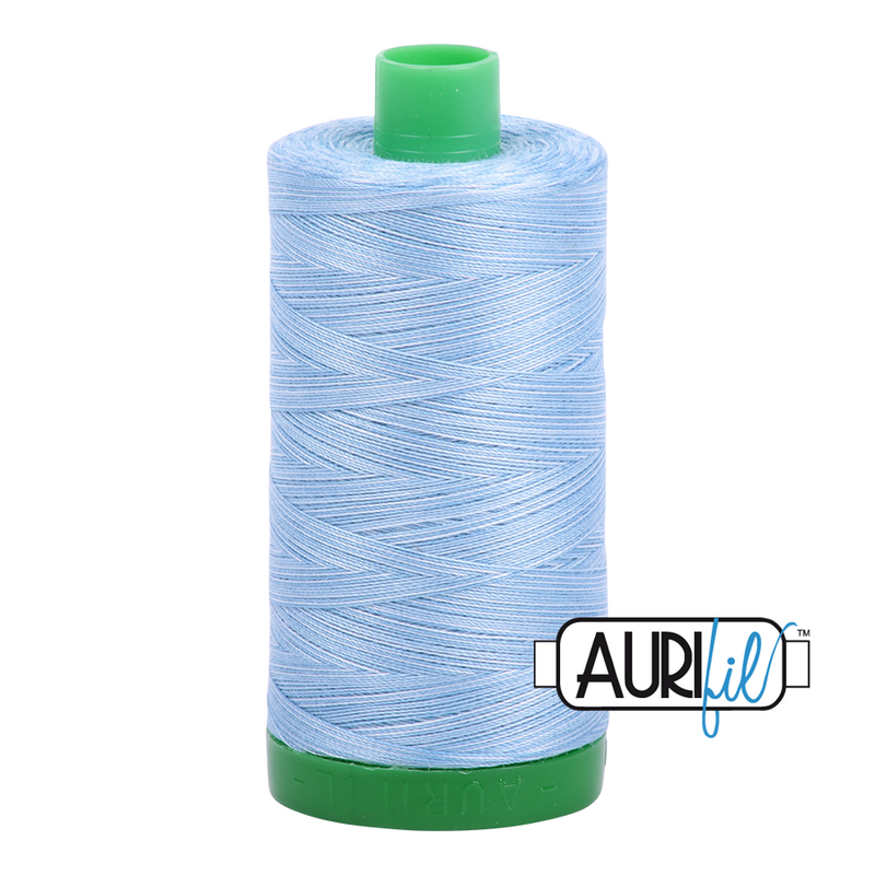 Aurifil Mako 40wt 2-ply Cotton 1000 m (1094 yd.) spool - 3770 Stone Washed Denim