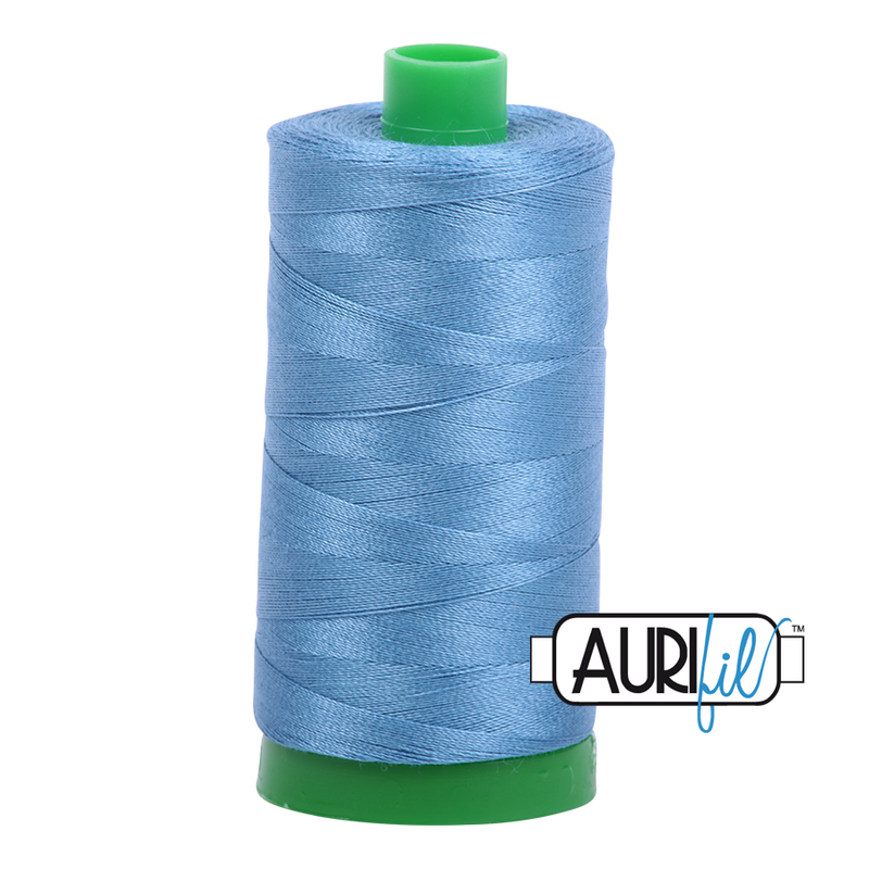 Aurifil Mako 40wt 2-ply Cotton 1000 m (1094 yd.) spool - 4140 Wedgewood