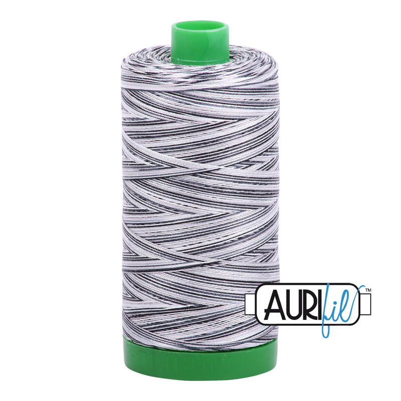 Aurifil Mako 40wt 2-ply Cotton 1000 m (1094 yd.) spool - 4652 Licorice Twist