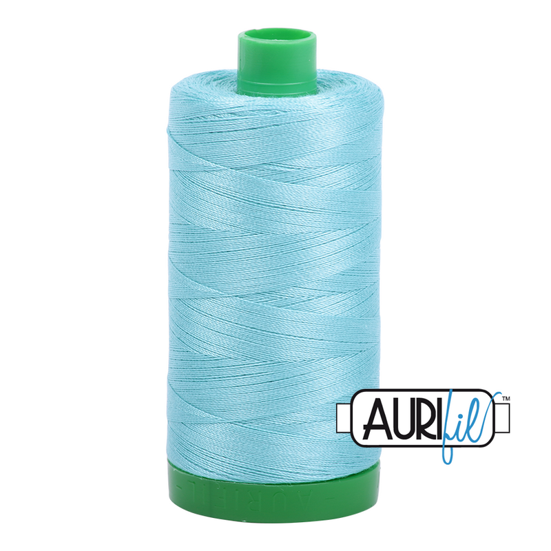 Aurifil Mako 40wt 2-ply Cotton 1000 m (1094 yd.) spool - 5006 Light Turquoise