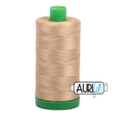 Aurifil Mako 40wt 2-ply Cotton 1000 m (1094 yd.) spool - 5010 Blonde Beige