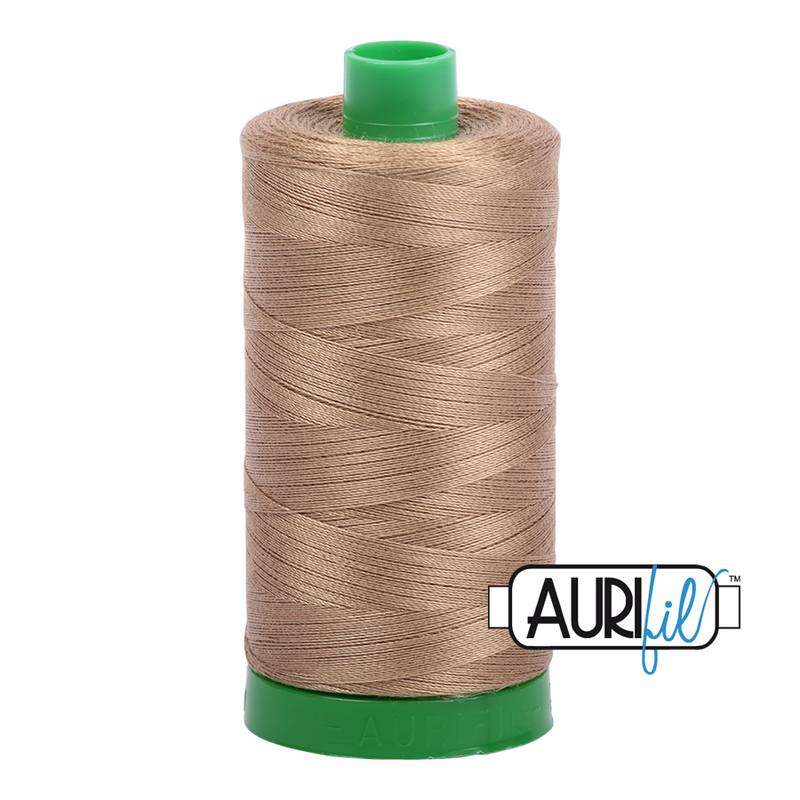 Aurifil Mako 40wt 2-ply Cotton 1000 m (1094 yd.) spool - 6010 Toast