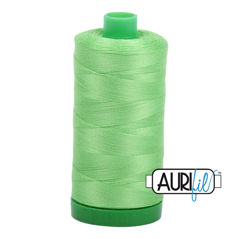 Aurifil Mako 40wt 2-ply Cotton 1000 m (1094 yd.) spool - 6737 Shamrock Green