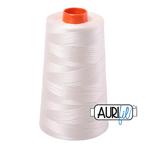 Aurifil Mako 50wt Cotton 5900 m (6452 yd.) cone - 2309 Silver White