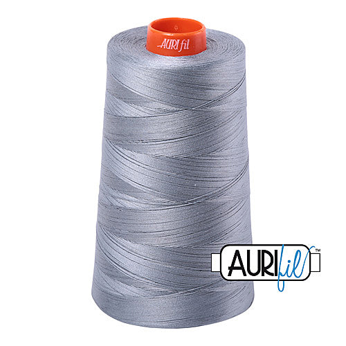 Aurifil Mako 50wt Cotton 5900 m (6452 yd.) cone - 2610 Light Blue Grey