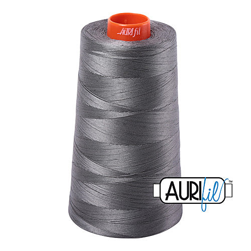 Aurifil Mako 50wt Cotton 5900 m (6452 yd.) cone - 5004 Grey Smoke