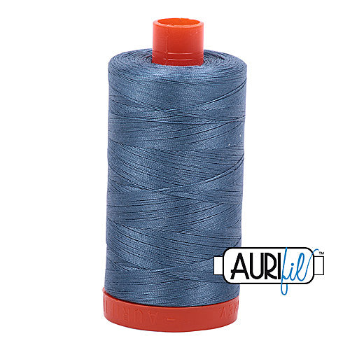 Aurifil Mako 50wt Cotton 1300 m (1422 yd.) spool - 1126 Blue Grey<br>