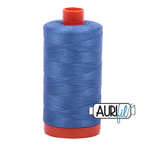 Aurifil Mako 50wt Cotton 1300 m (1422 yd.) spool - 1128 Light Blue Violet<br>