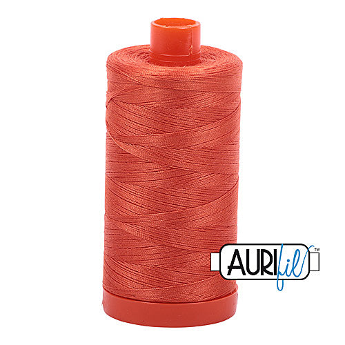 Aurifil Mako 50wt Cotton 1300 m (1422 yd.) spool - 1154 Dusty Orange<br>
