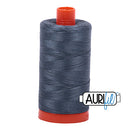 Aurifil Mako 50wt Cotton 1300 m (1422 yd.) spool - 1158 Medium Grey<br>