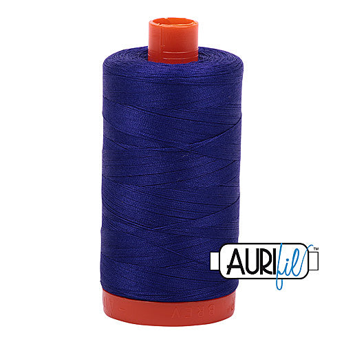 Aurifil Mako 50wt Cotton 1300 m (1422 yd.) spool - 1200 Blue Violet<br>