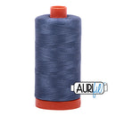 Aurifil Mako 50wt Cotton 1300 m (1422 yd.) spool - 1248 Dark Grey Blue<br>