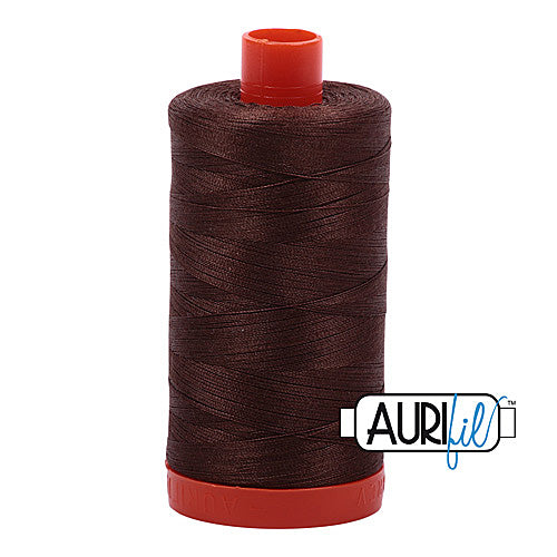 Aurifil Mako 50wt Cotton 1300 m (1422 yd.) spool - 1285 Medium Bark<br>