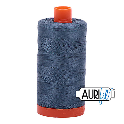 Aurifil Mako 50wt Cotton 1300 m (1422 yd.) spool - 1310 Medium Blue Grey<br>