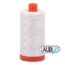 Aurifil Mako 50wt Cotton 1300 m (1422 yd.) spool - 2026 Chalk<br>