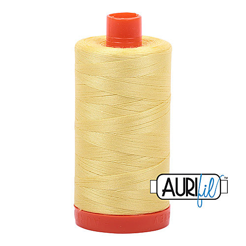 Aurifil Mako 50wt Cotton 1300 m (1422 yd.) spool - 2115 Lemon<br>