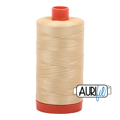 Aurifil Mako 50wt Cotton 1300 m (1422 yd.) spool - 2125 Wheat<br>