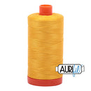 Aurifil Mako 50wt Cotton 1300 m (1422 yd.) spool - 2135 Yellow<br>