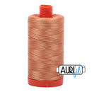 Aurifil Mako 50wt Cotton 1300 m (1422 yd.) spool - 2210 Caramel<br>