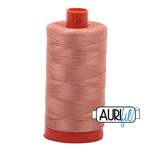 Aurifil Mako 50wt Cotton 1300 m (1422 yd.) spool - 2215 Peach<br>