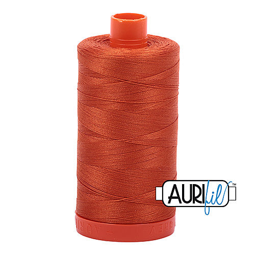 Aurifil Mako 50wt Cotton 1300 m (1422 yd.) spool - 2240 Rusty Orange<br>