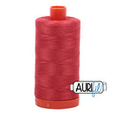 Aurifil Mako 50wt Cotton 1300 m (1422 yd.) spool - 2255 Dark Red Orange<br>