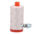 Aurifil Mako 50wt Cotton 1300 m (1422 yd.) spool - 2309 Silver White