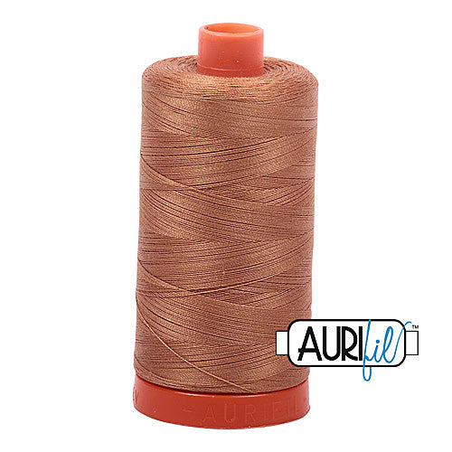 Aurifil Mako 50wt Cotton 1300 m (1422 yd.) spool - 2335 Light Cinnamon<br>