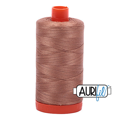 Aurifil Mako 50wt Cotton 1300 m (1422 yd.) spool - 2340 CafÈ au Lait<br>