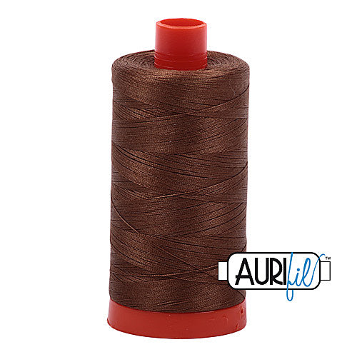 Aurifil Mako 50wt Cotton 1300 m (1422 yd.) spool - 2372 Dark Antique Gold<br>