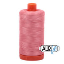 Aurifil Mako 50wt Cotton 1300 m (1422 yd.) spool - 2435 Peachy Pink<br>