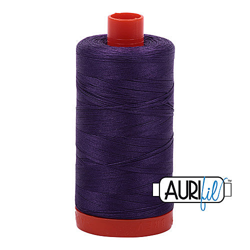 Aurifil Mako 50wt Cotton 1300 m (1422 yd.) spool - 2582 Dark Violet<br>