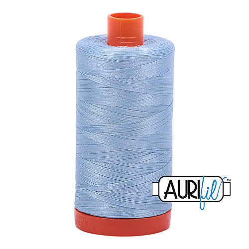 Aurifil Mako 50wt Cotton 1300 m (1422 yd.) spool - 2715 Robins Egg<br>