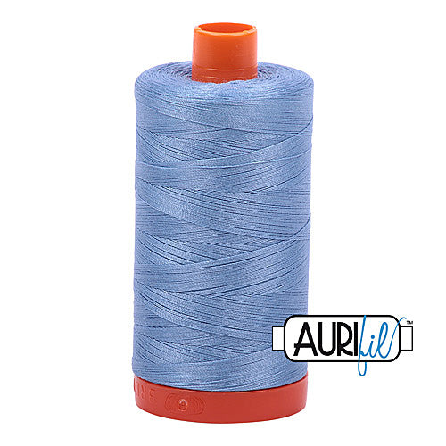 Aurifil Mako 50wt Cotton 1300 m (1422 yd.) spool - 2720 Light Delft Blue<br>