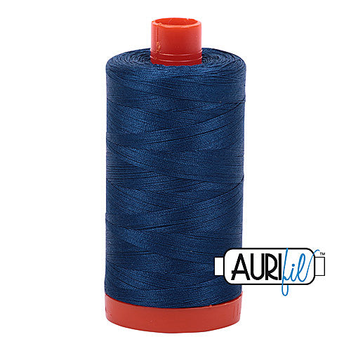 Aurifil Mako 50wt Cotton 1300 m (1422 yd.) spool - 2783 Medium Delft Blue<br>