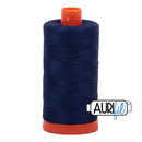 Aurifil Mako 50wt Cotton 1300 m (1422 yd.) spool - 2784 Dark Navy<br>