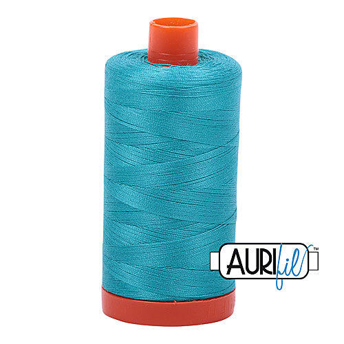 Aurifil Mako 50wt Cotton 1300 m (1422 yd.) spool - 2810 Turquoise<br>