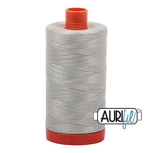 Aurifil Mako 50wt Cotton 1300 m (1422 yd.) spool - 2843 Grey Green<br>