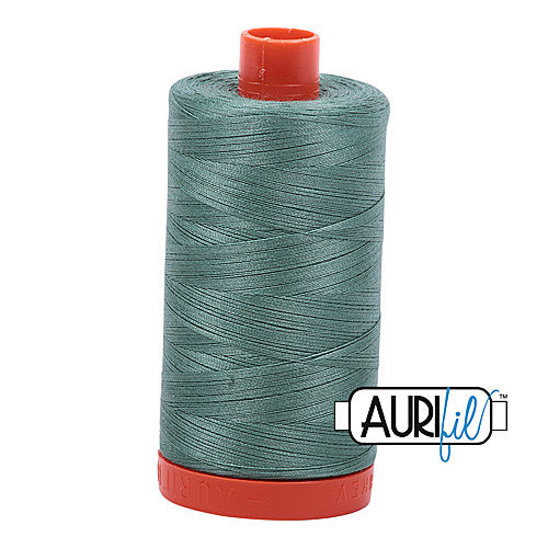 Aurifil Mako 50wt Cotton 1300 m (1422 yd.) spool - 2850 Medium Juniper<br>