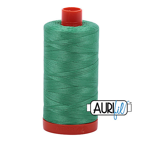 Aurifil Mako 50wt Cotton 1300 m (1422 yd.) spool - 2860 Light Emerald<br>