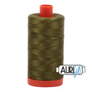 Aurifil Mako 50wt Cotton 1300 m (1422 yd.) spool - 2887 Dark Olive<br>