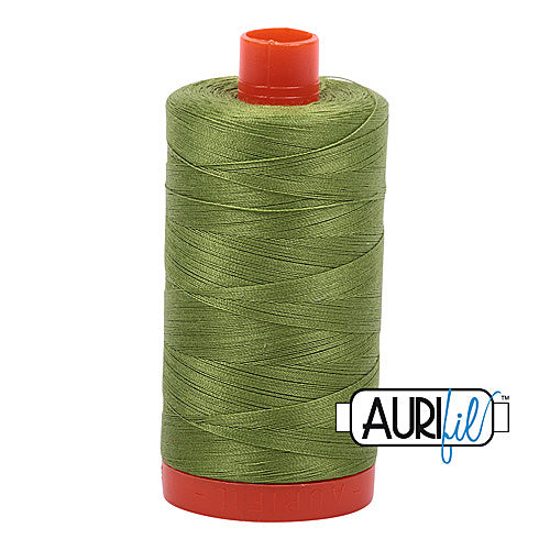 Aurifil Mako 50wt Cotton 1300 m (1422 yd.) spool - 2888 Fern Green<br>