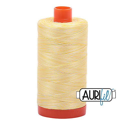 Aurifil Mako 50wt Cotton 1300 m (1422 yd.) spool - 3910 Lemon Ice<br>