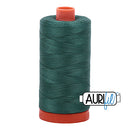 Aurifil Mako 50wt Cotton 1300 m (1422 yd.) spool - 4129 Turf Green<br>