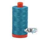Aurifil Mako 50wt Cotton 1300 m (1422 yd.) spool - 4182 Dark Turquoise<br>