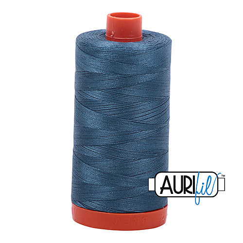 Aurifil Mako 50wt Cotton 1300 m (1422 yd.) spool - 4644 Smoke Blue<br>