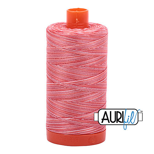 Aurifil Mako 50wt Cotton 1300 m (1422 yd.) spool - 4668 Strawberry Parfait<br>