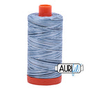 Aurifil Mako 50wt Cotton 1300 m (1422 yd.) spool - 4669 Stonewashed Blues<br>