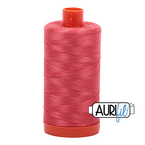 Aurifil Mako 50wt Cotton 1300 m (1422 yd.) spool - 5002 Medium Red<br>