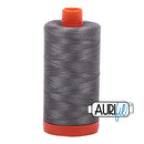 Aurifil Mako 50wt Cotton 1300 m (1422 yd.) spool - 5004 Grey Smoke